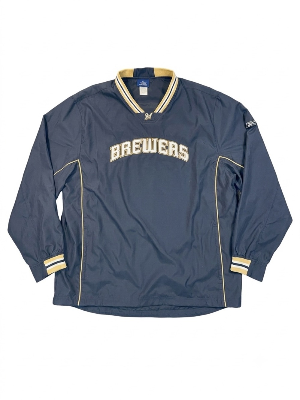 Milwaukee Brewers MLB Reebok Genuine Merchandise Pullover Windbreaker Mens XL